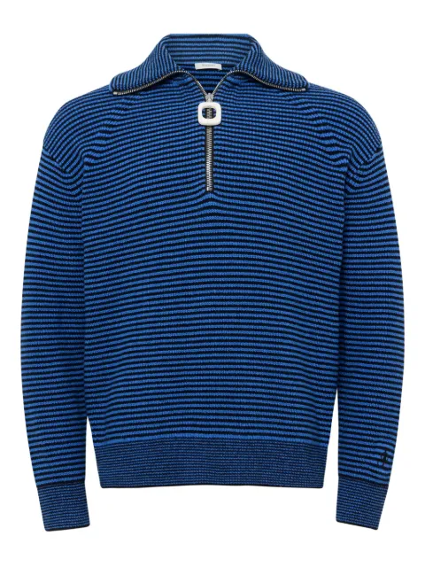 JW Anderson striped zip-up sweater Blue KW1285YN0408