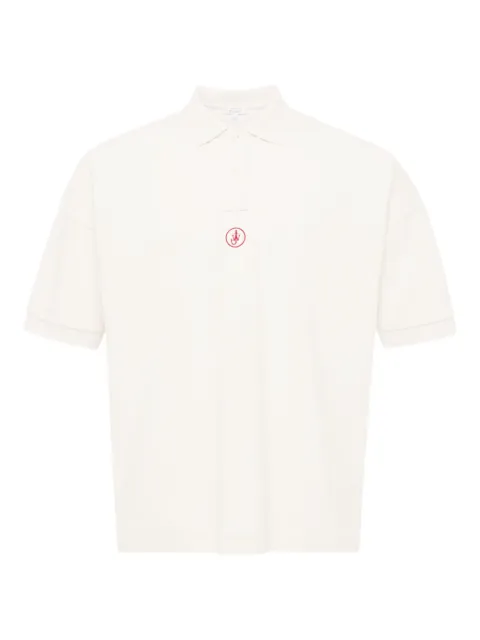JW Anderson logo-embroidered polo shirt Neutrals JO0281PG1479002
