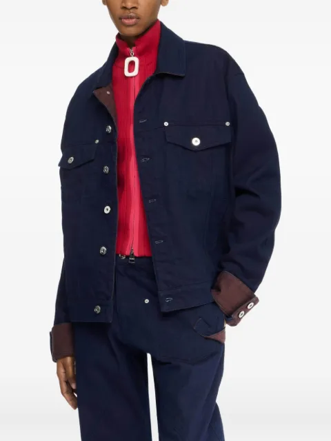 JW Anderson contrast-cuff denim jacket Blue DJ0045PG1836807