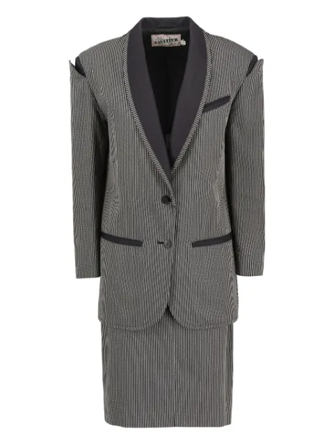 Jean Paul Gaultier Pre-Owned striped single-breasted suit Black WCV14022310