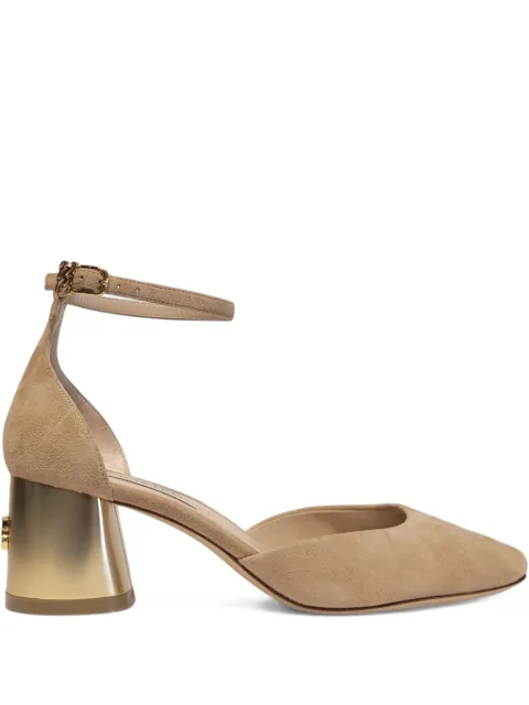 Casadei 50mm ankle-strap block-heel pumps Neutrals 1H043A0501C2855