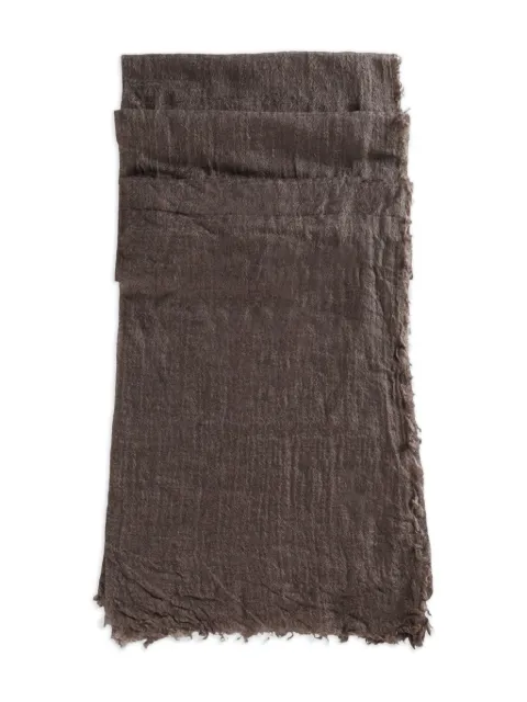 Rick Owens frayed-edge scarf Brown RP02E4460SCAR