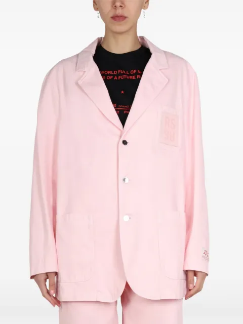 Raf Simons button-fastening blazer Pink 221543100320034