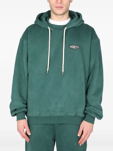 MOUTY logo-patch hoodie Green HO02AH2107