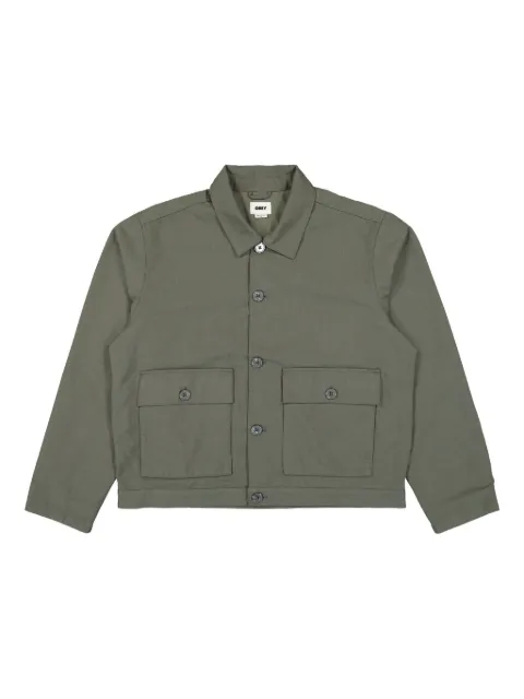 Obey front-pocket jacket Green 121160058TEALEAF