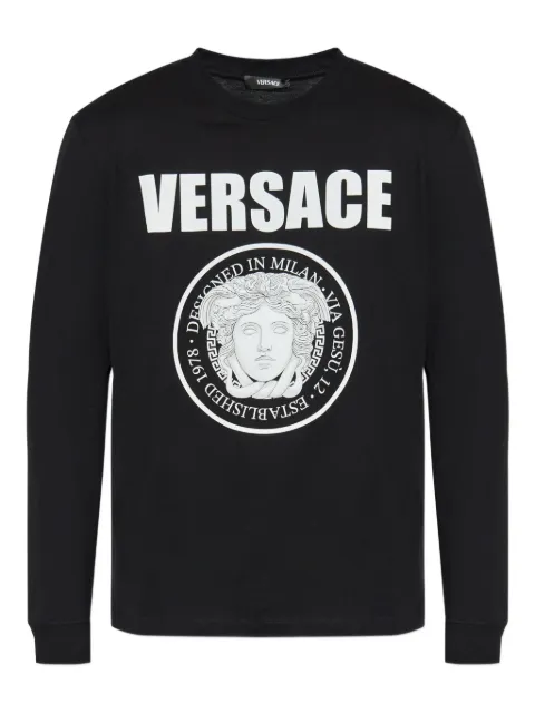 Versace medusa logo long-sleeve t-shirt Black 10139471A15084