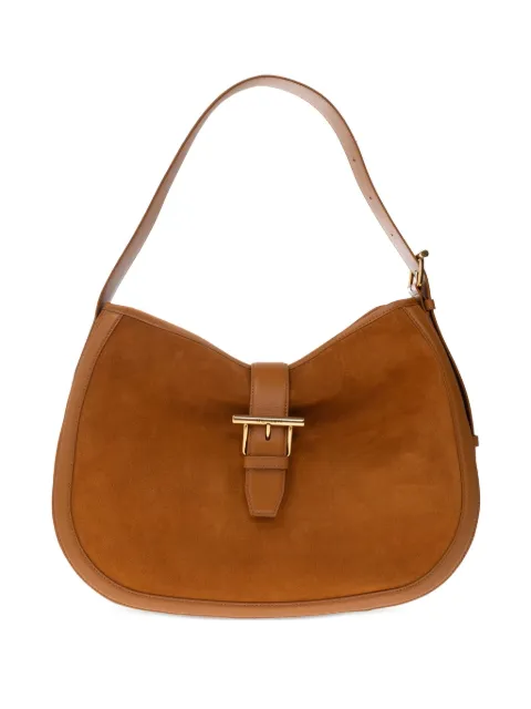 Alexander McQueen T-Bar suede shoulder bag Brown 8379141MAA2