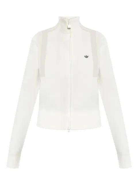 adidas zip-front ribbed cardigan White JW7312