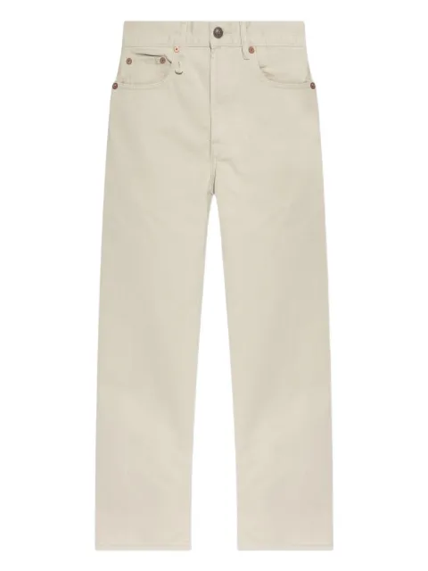 R13 embroidered-pocket jeans Neutrals R13W5083D338A