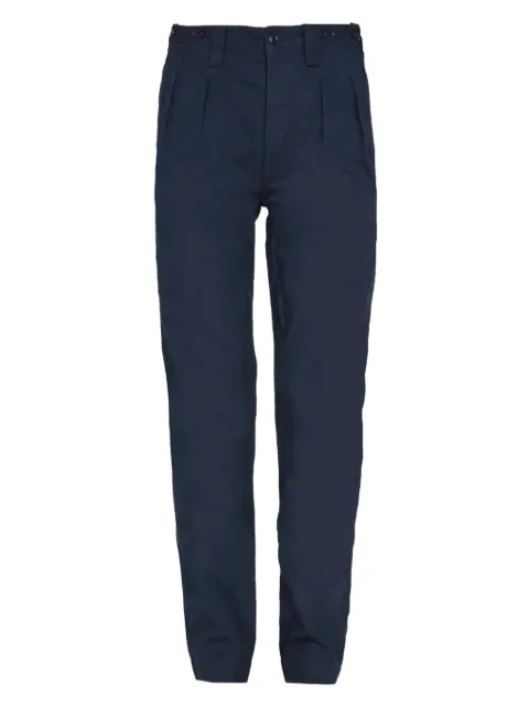 Nigel Cabourn pleated straight-leg trousers Blue NCOSAW21P56
