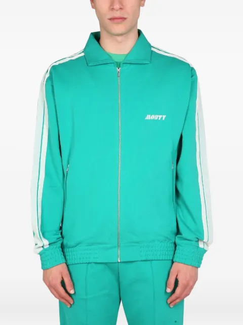 MOUTY stripe-detail zip-up sweatshirt Green TJ1SS2207
