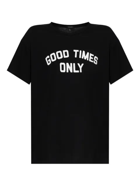 R13 printed cotton T-shirt Black R13WK001K126A