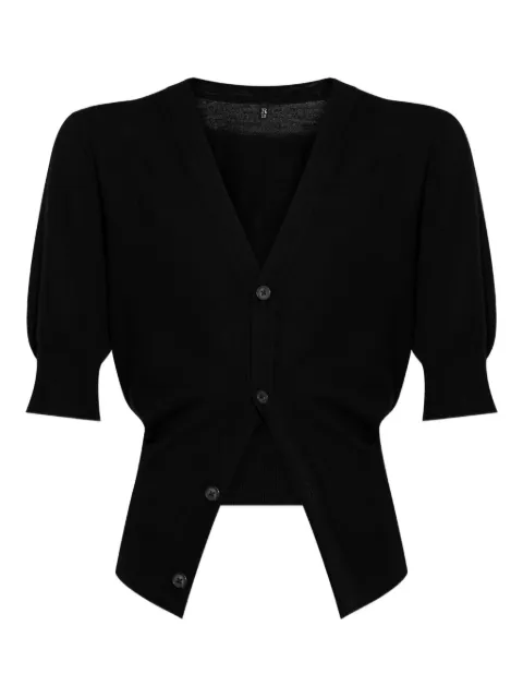 R13 puff-sleeve button cardigan Black R13WY303Y016A