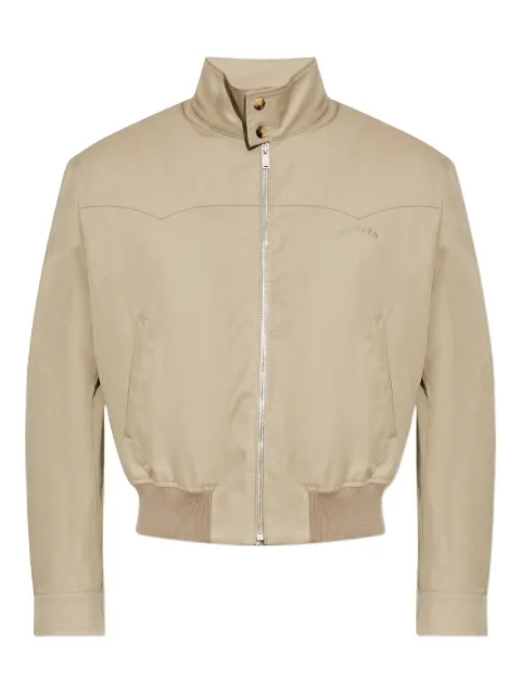 Alexander McQueen zip-up bomber jacket Neutrals 827425QSABY