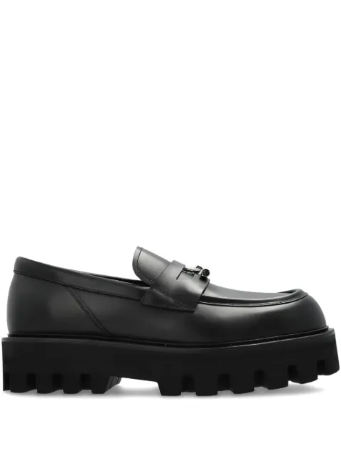 Alexander McQueen leather platform loafers Black 831193WIAER