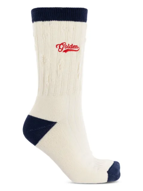 Golden Goose white ribbed socks White GUP02372P002206