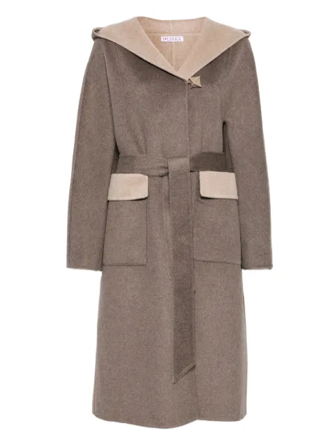 Liska hooded belted coat Brown 3110019