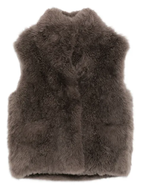 Liska shearling gilet Brown Y2501