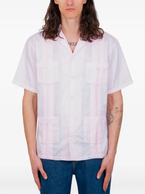 Drôle De Monsieur braided-panel short-sleeve shirt Pink DCO085