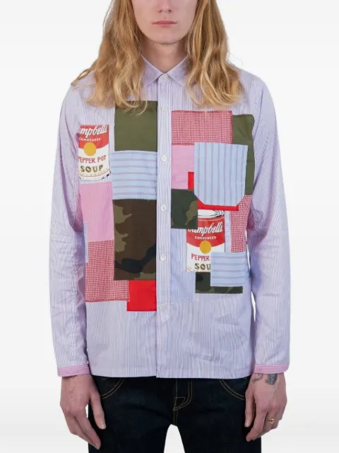Junya Watanabe MAN Andy Warhol patchwork shirt Blue WKB0070511