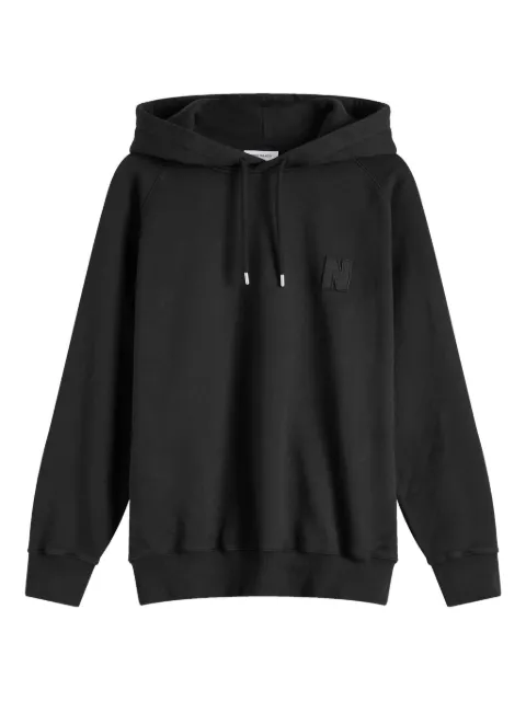 Norse Projects logo-patch hoodie Black N2013689999