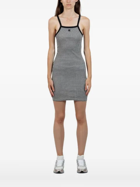 Courrèges houndstooth-pattern mini dress Black 324JR0458JS0167B135