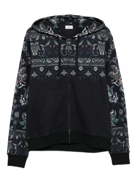 ETRO paisley-print zip-up hoodie Blue MRMB0004AK989