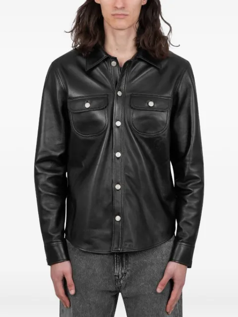 Courrèges leather shirt Black 124LCH055CV0005