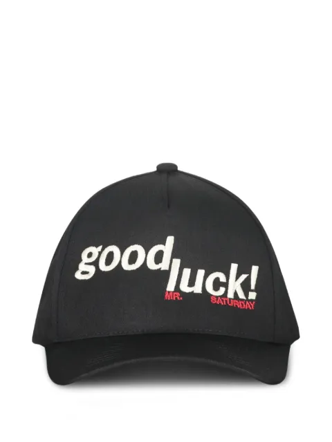 MR. SATURDAY good luck! baseball cap Black MSPS241704A