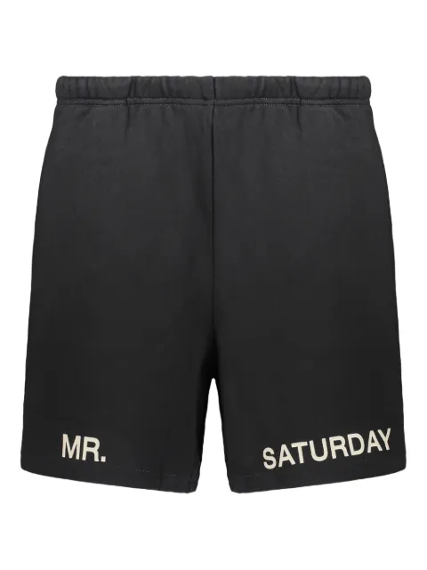 MR. SATURDAY drawstring-waist logo shorts Black MSPS241601
