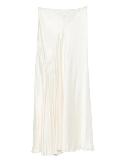 The Row asymmetrical silk skirt Neutrals 9011W2461