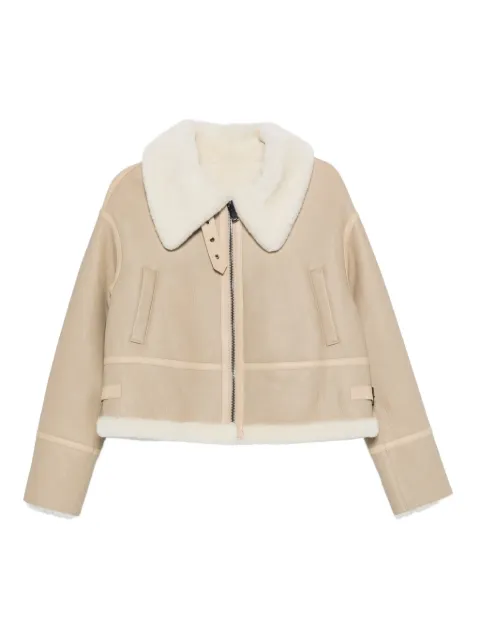 Liska shearling belted jacket Neutrals KL25D002