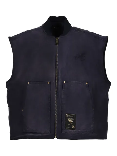 Willy Chavarria zip-up gilet Blue WCJKT0003014