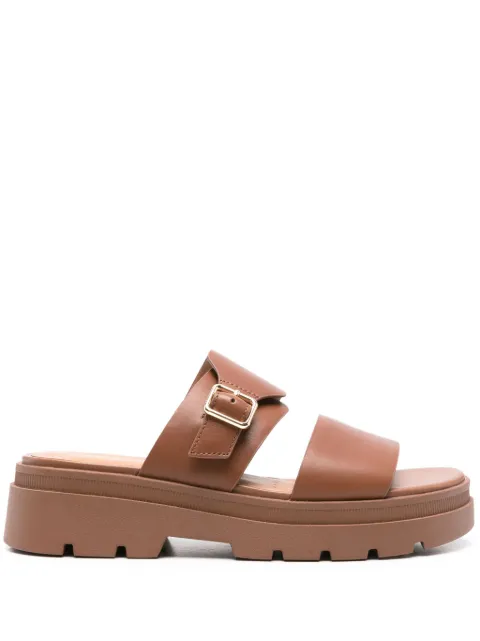 Geox buckle-detail platform sandals Brown D55YVA00043C0013