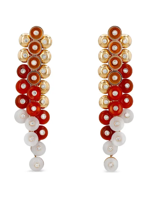 Van Cleef & Arpels Vintage 18K rose gold multi-stone Bouton d'or earrings Gold 420752