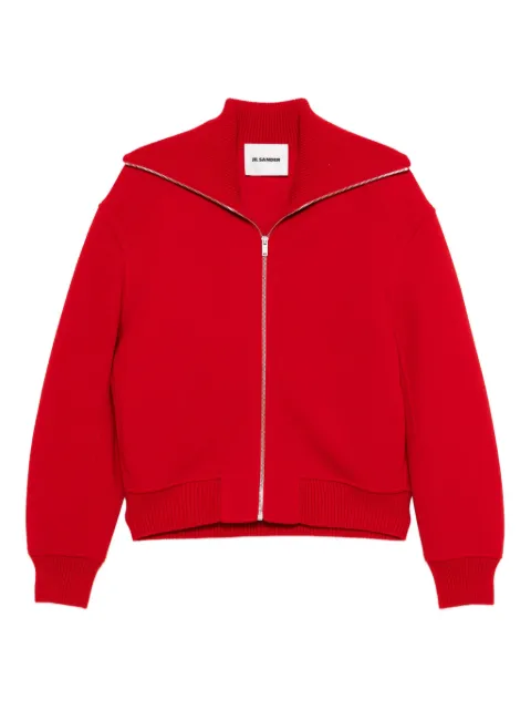 Jil Sander high-neck zip-up jacket Red J02BN0223J20318