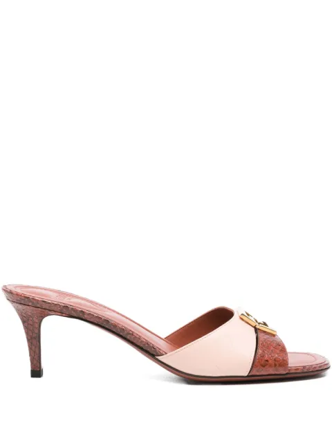 FENDI 65mm FFold heeled sandals Brown 8R8538AU2T