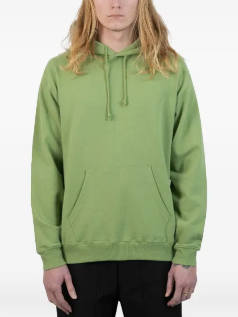 BEAMS PLUS pouch-pocket drawstring hoodie Green 3813003804865