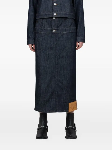 Jean Paul Gaultier upside-down denim skirt FJU146D019