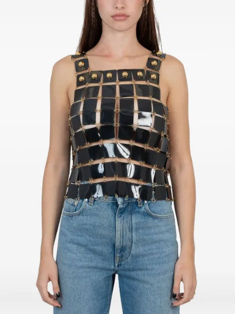 Rabanne square-panelled top Black 24AITO879PS0503