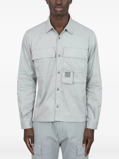 C.P. Company multi-pocket organic-cotton shirt Grey 18CLSH025A006472A916