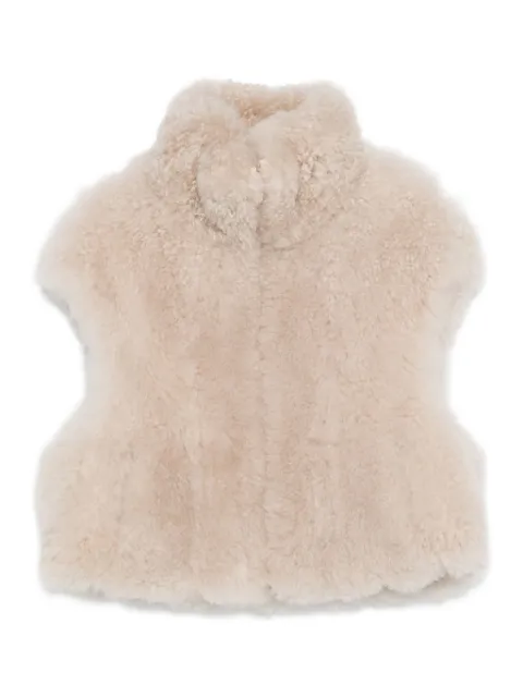 Liska high-neck sleeveless gilet Neutrals AS2522