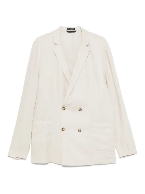 Marc O'Polo double-breasted linen blazer Neutrals 524003980092