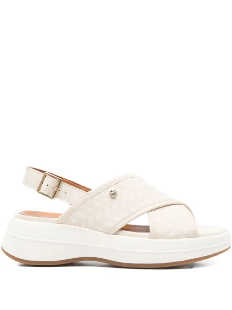 Geox 55mm Spherica cross-strap platform sandals Neutrals D550VB00485C1122