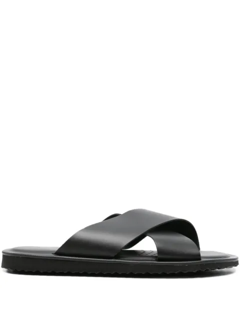 Geox Erice cross-strap leather sandals Black U36GUB00043C9999