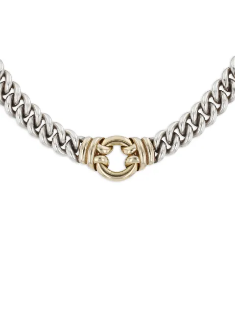 Hermès Pre-Owned yellow gold and silver chain necklace Gold 421018