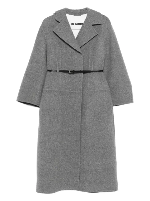 Jil Sander belted wool-cotton coat Grey J04AA0004J40020