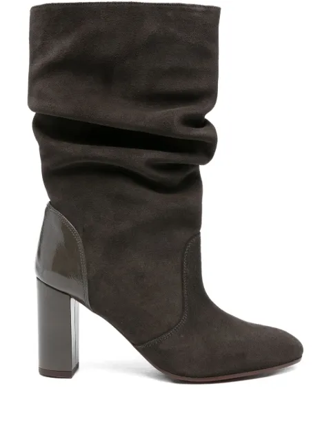 Chie Mihara 90mm Eychel slouchy leather boots Grey EYCHEL