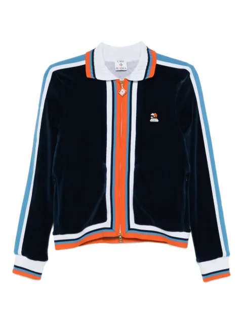 Casablanca Montagne striped velvet jacket Blue WPF25JTP38701