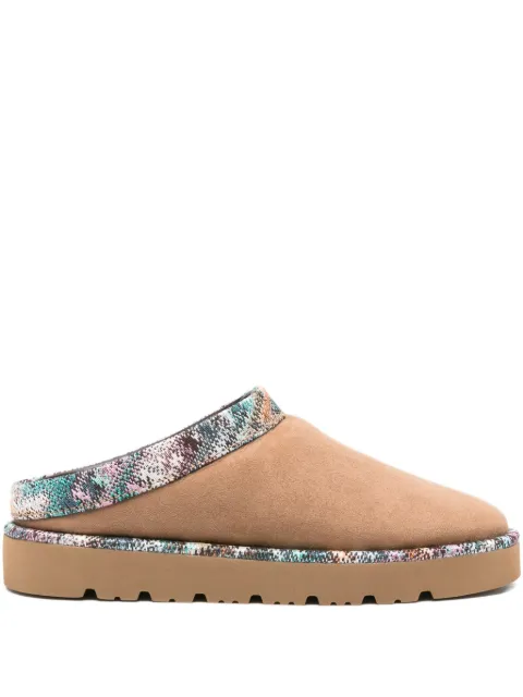 Missoni patterned-trim slippers Neutrals MWF149